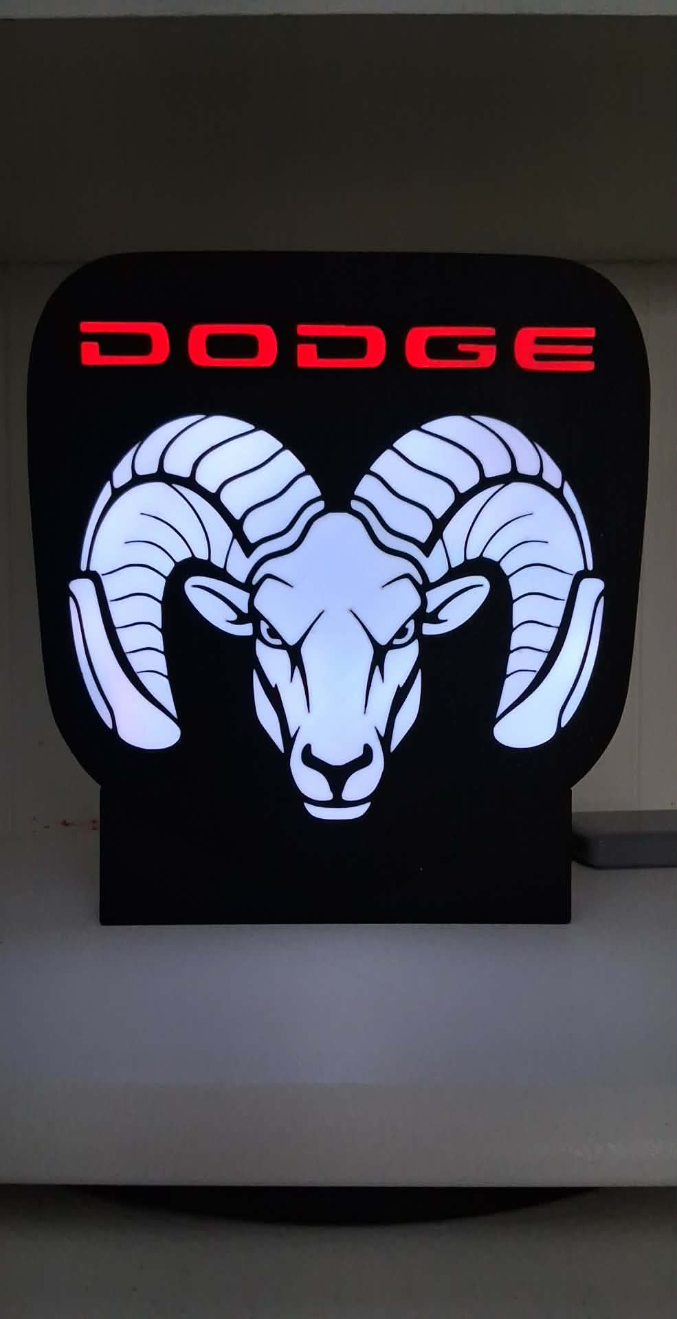 Dodge Ram LED light box – custom 3D printed – Lit Layer Creations